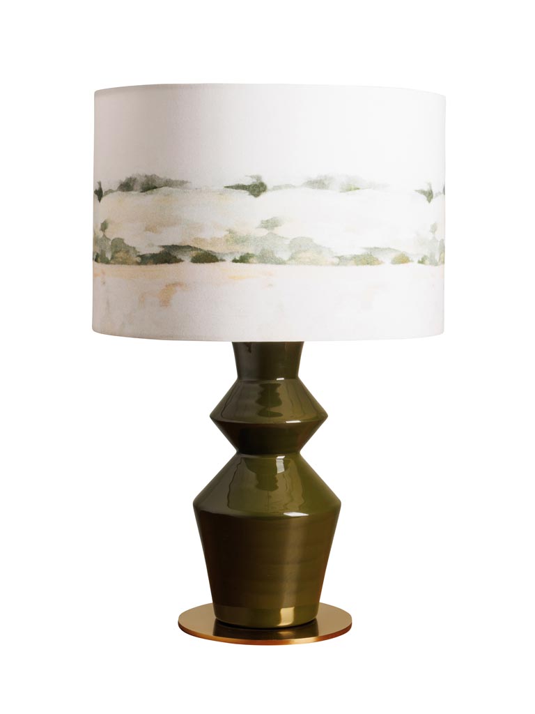 Green lacquered table lamp Rivage - 2
