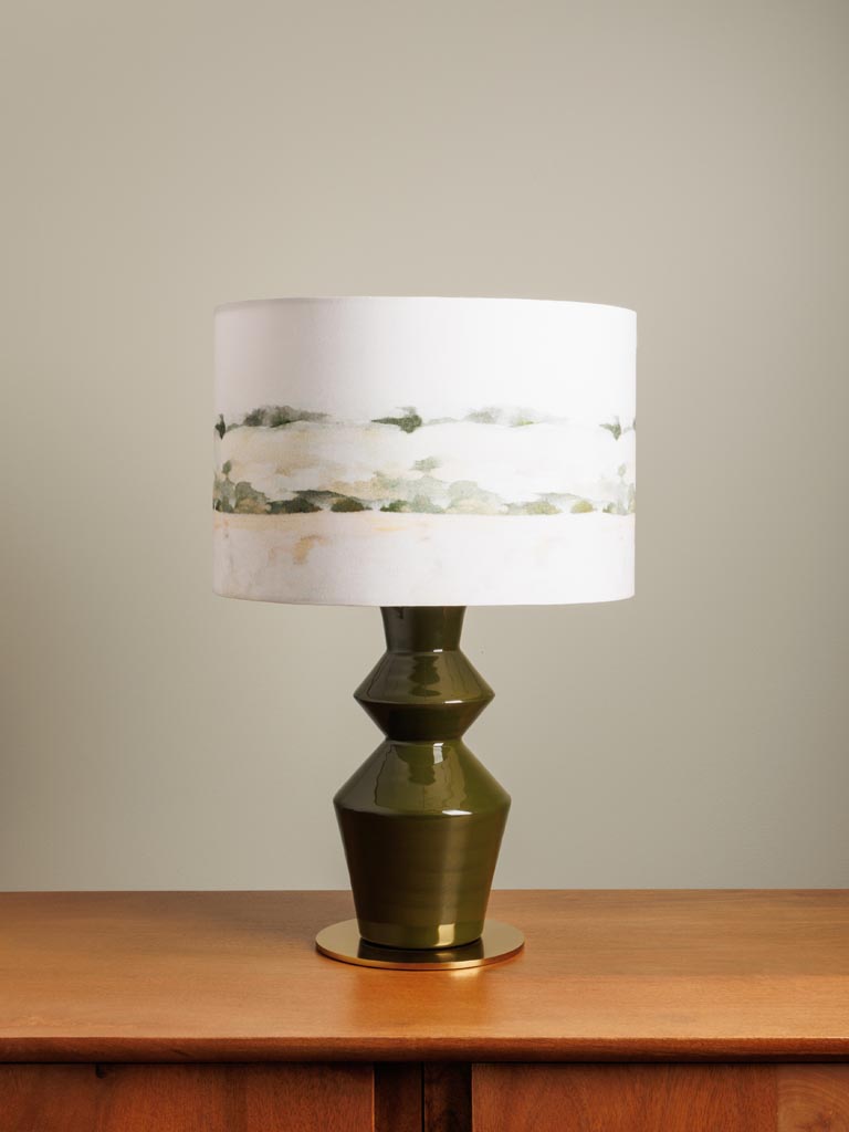 Green lacquered table lamp Rivage - 1