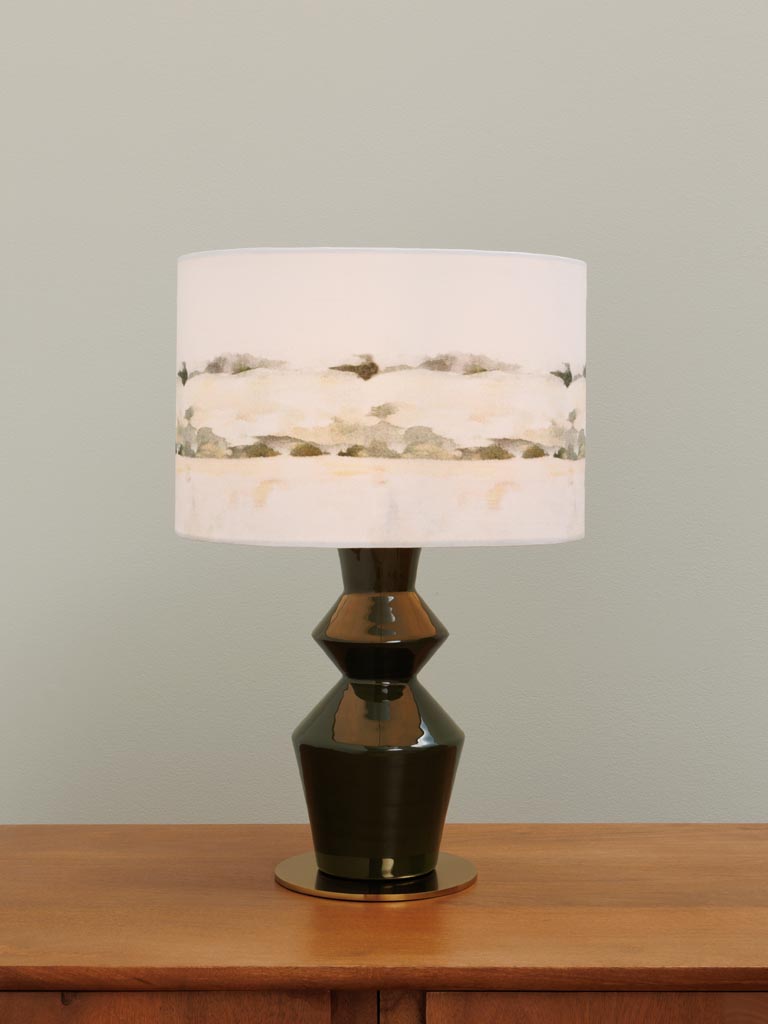 Green lacquered table lamp Rivage - 3