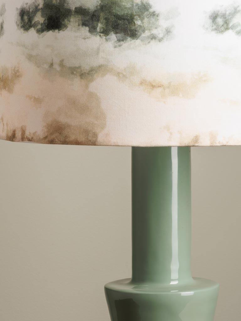 Green lacquered table lamp Landscape - 4