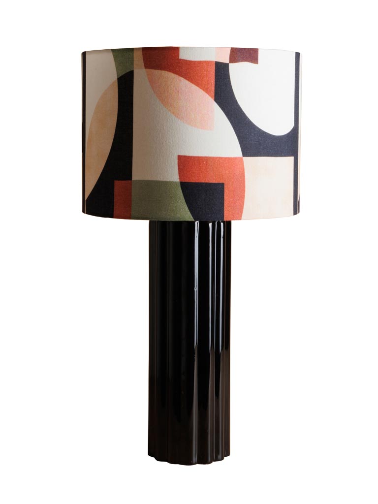 Black lacquered table lamp Illustra - 2