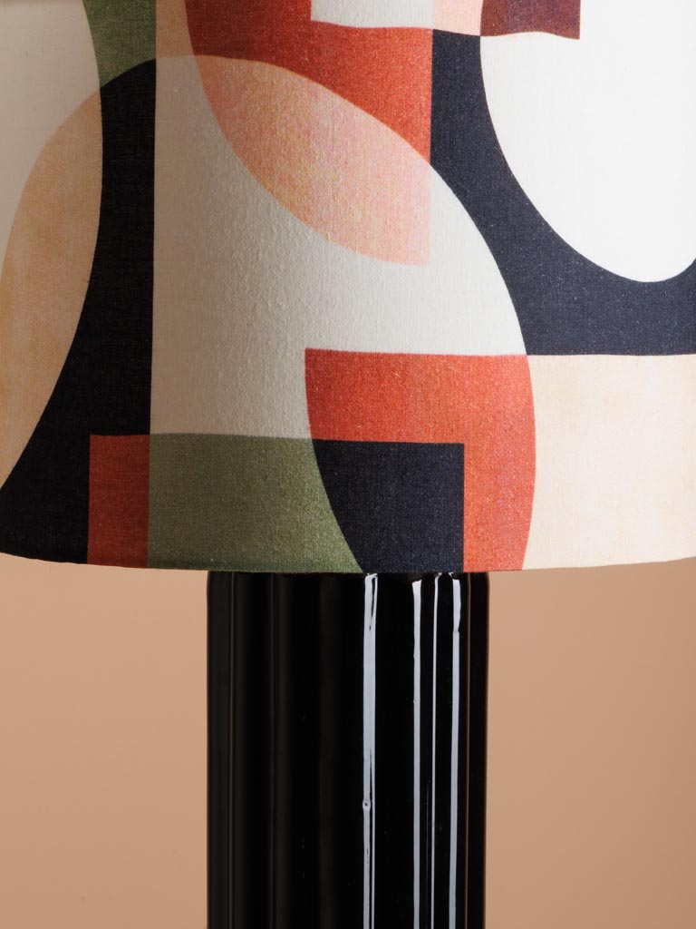 Black lacquered table lamp Illustra - 3