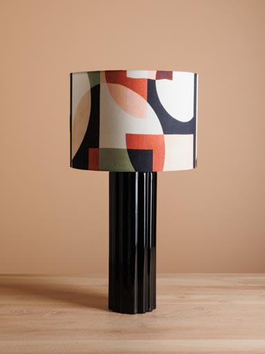 Lampe à poser laquée noire Illustra
