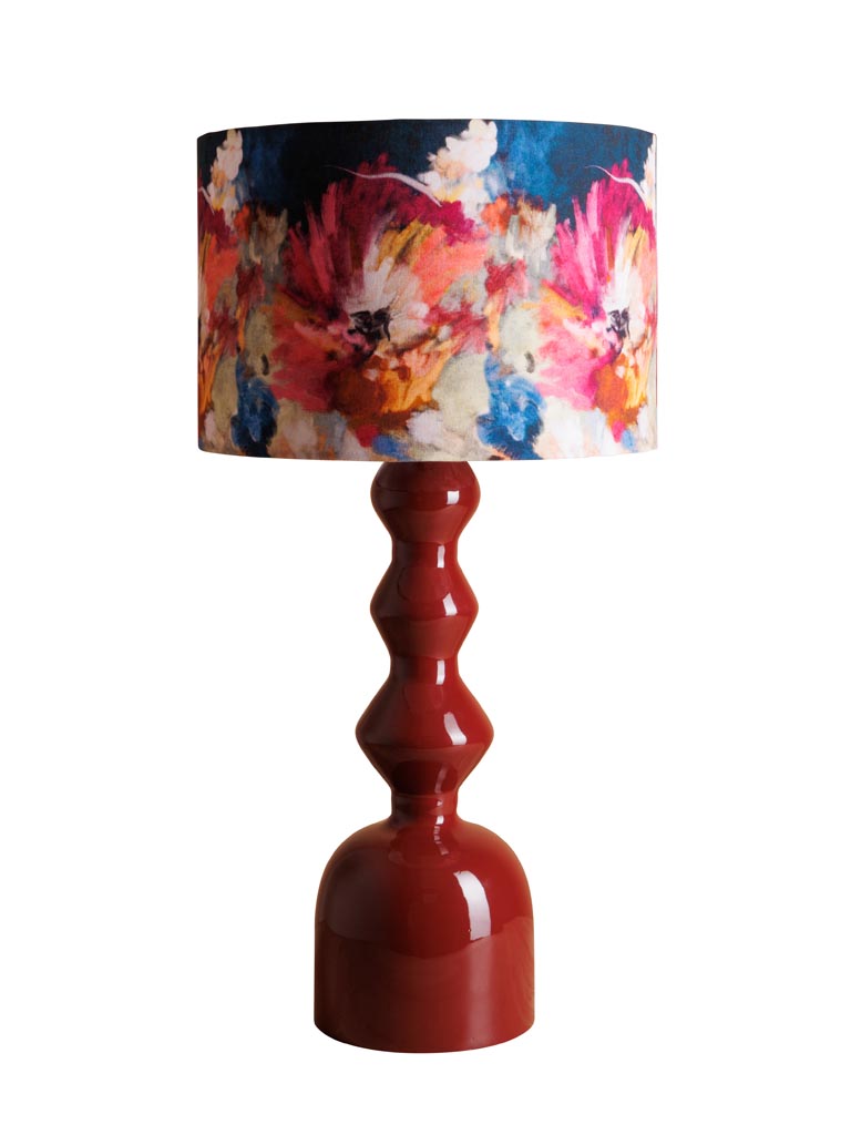 Lampe à poser laquée bordeau Fiori - 2