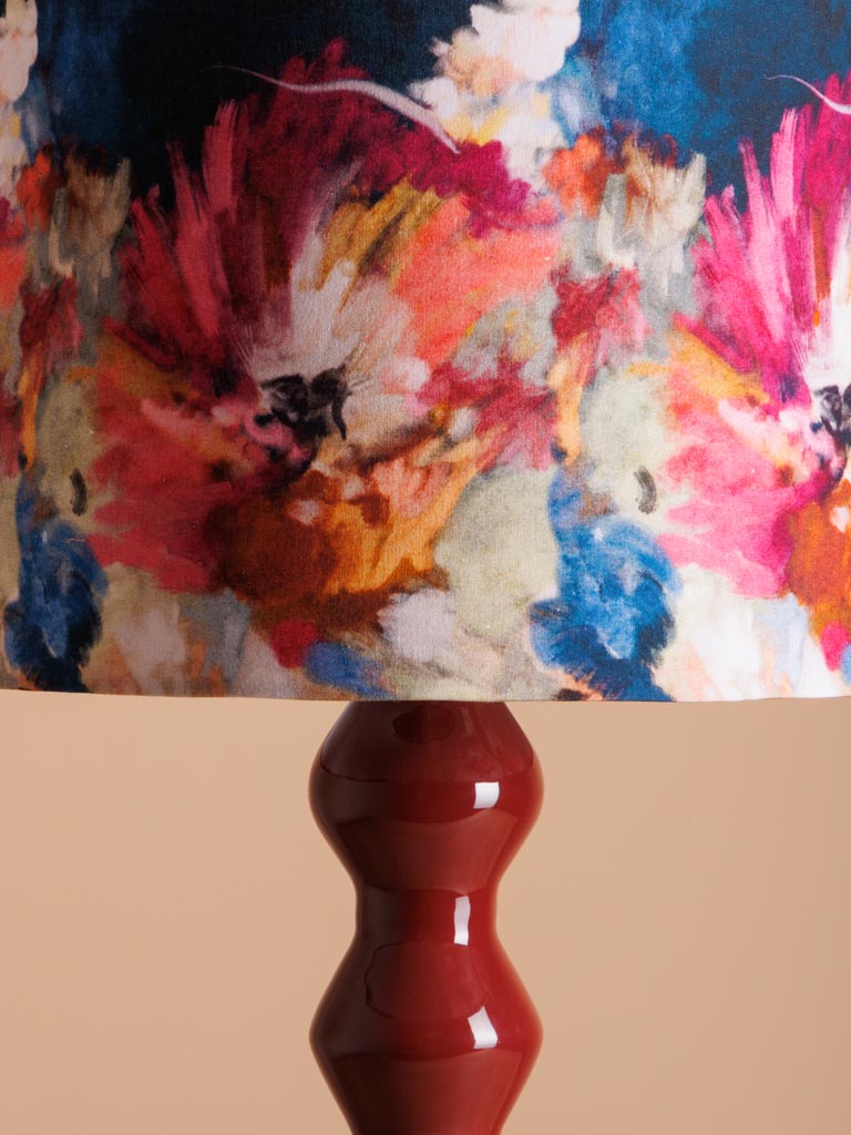 Lampe à poser laquée bordeau Fiori - 3