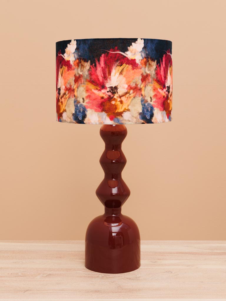 Lampe à poser laquée bordeau Fiori - 4