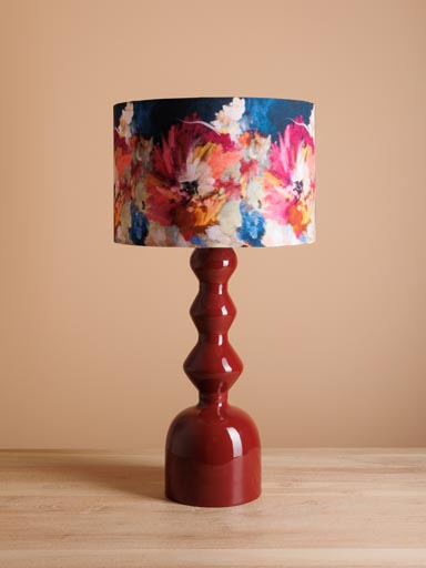 Lampe à poser laquée bordeau Fiori