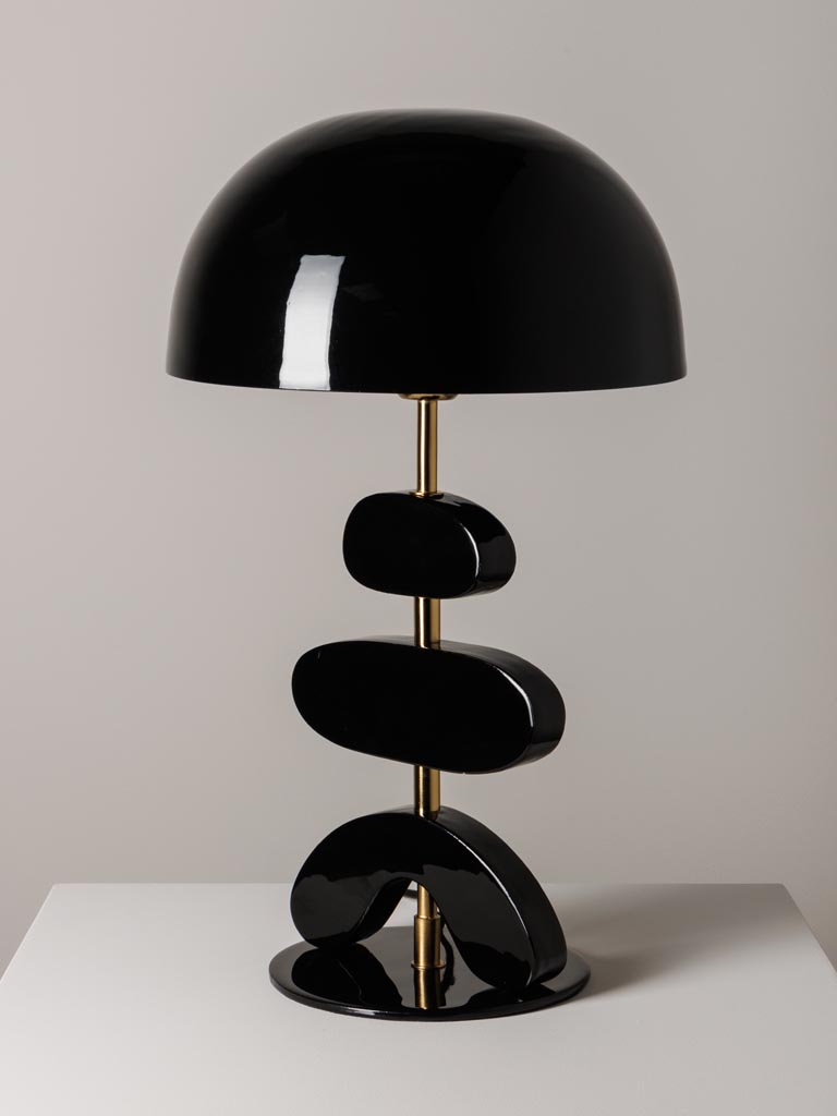 Laquered black table lamp Livello - 1