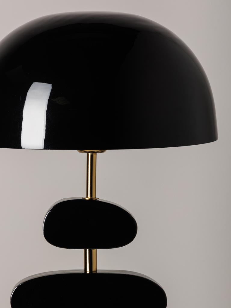 Laquered black table lamp Livello - 5