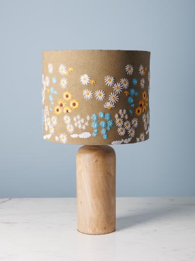 Lampe brodée Jardin