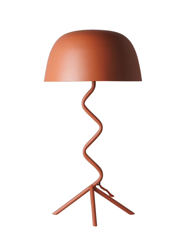 Orange table lamp 4 feet Zigzag - 2
