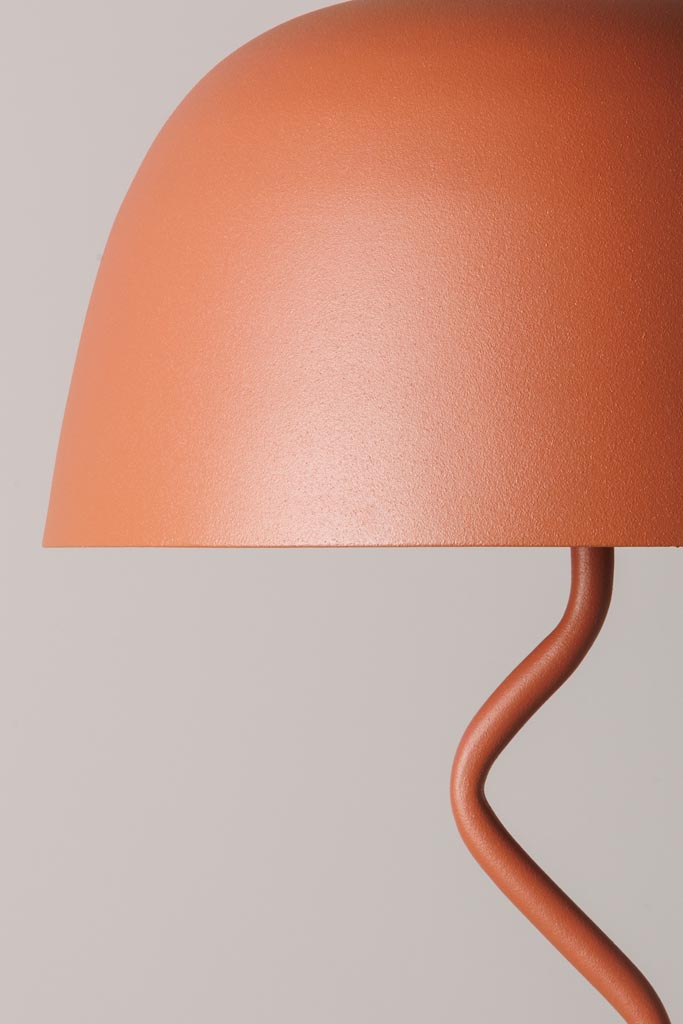 Orange table lamp 4 feet Zigzag - 3