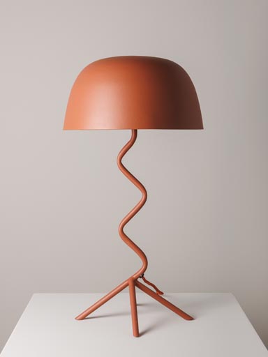 Orange table lamp 4 feet Zigzag