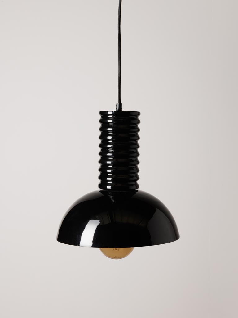 Black hanging lamp Spirale - 1