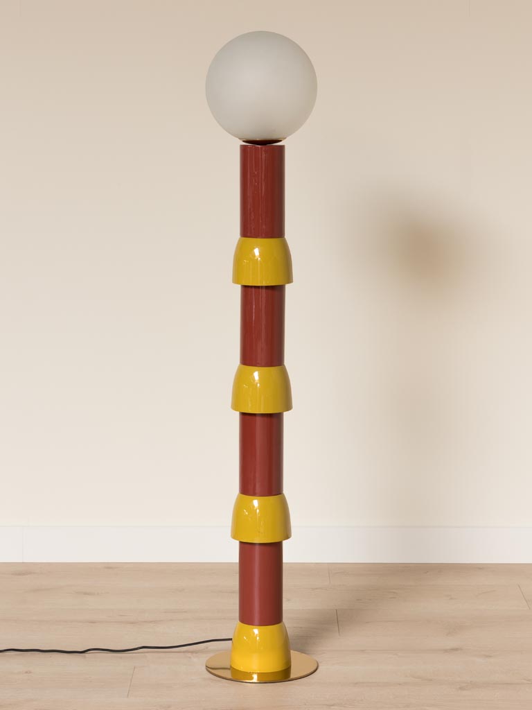 Yellow and red floor lamp Absolue - 1