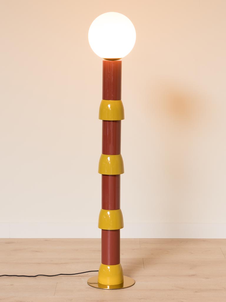 Yellow and red floor lamp Absolue - 3