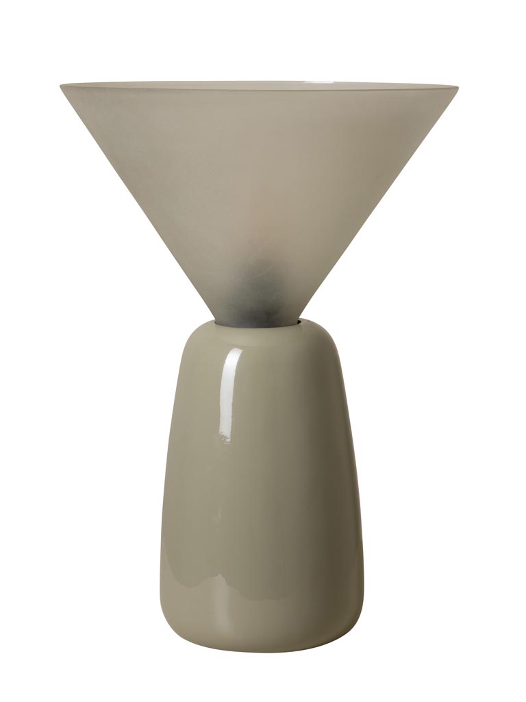 Light green table lamp with glass cone Cornett - 2