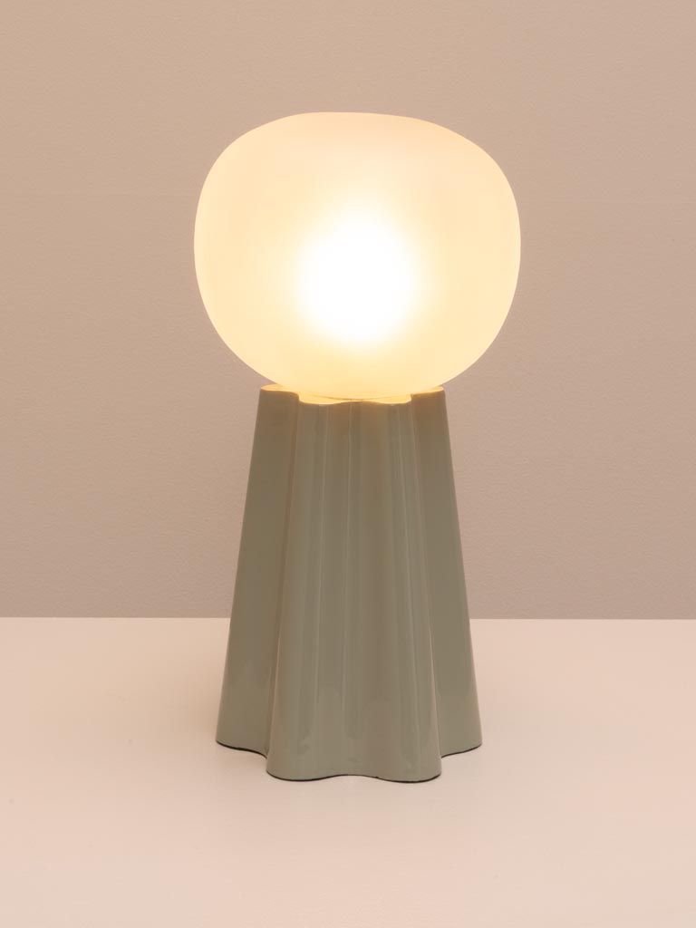 Lampe nomade vert clair Cannelé cable USB - 4