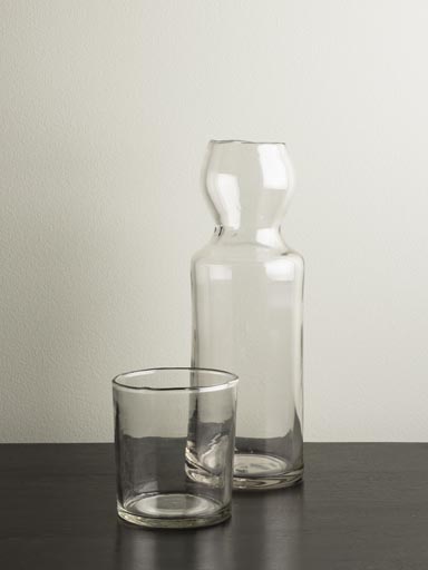 Carafe de nuit et son verre