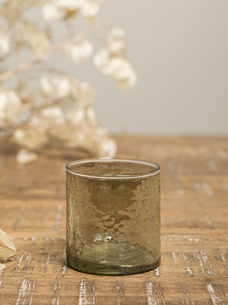 Green hammered tumbler Rivage - 1