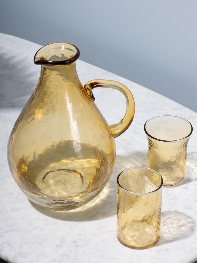 Yellow hammered jug Verano - 6