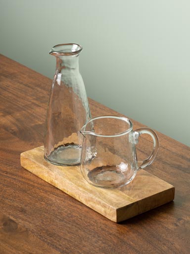 Oil & vinager set on wooden tray