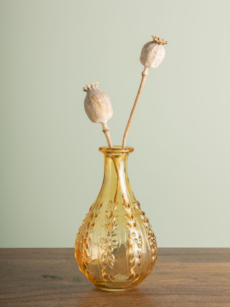 Small amber vase liseron - 1