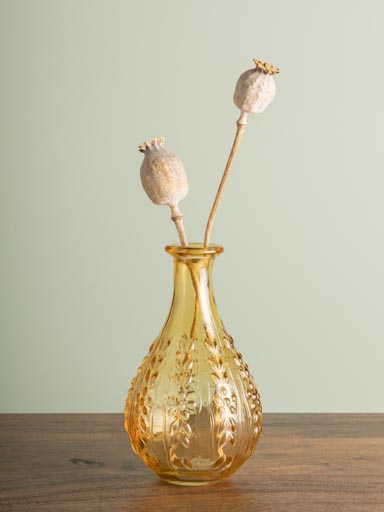 Small amber vase liseron