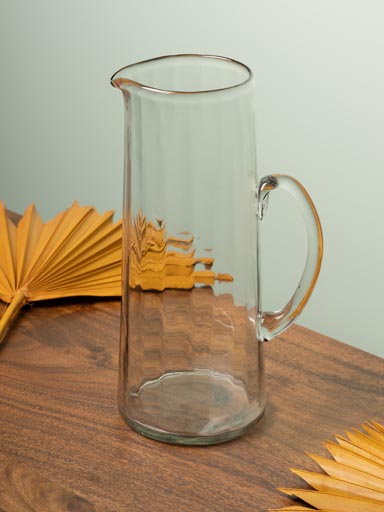 Large pitcher with facets
