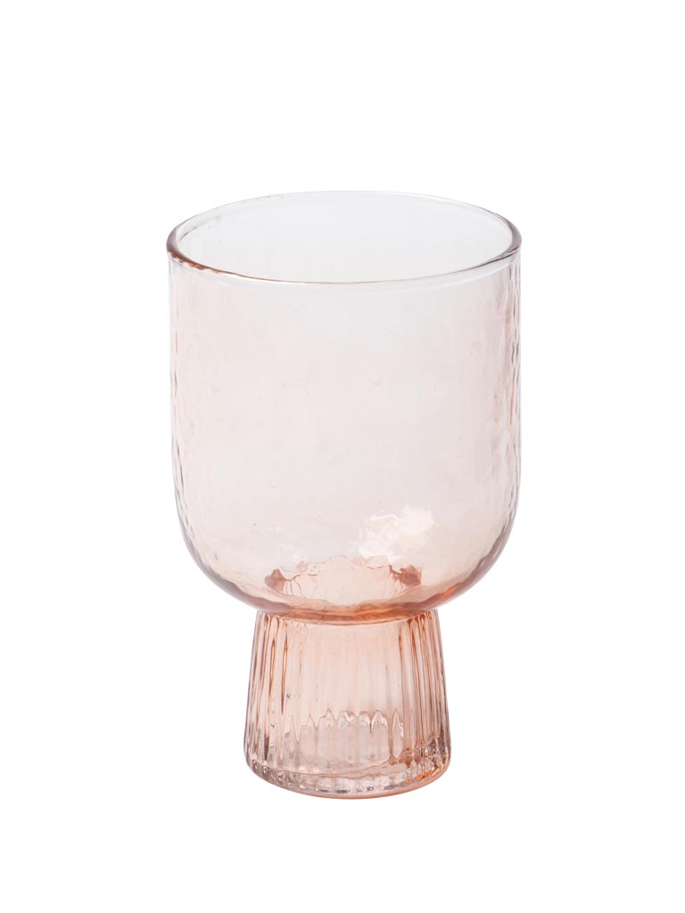 Ribbed glass on foot Peaches - 2
