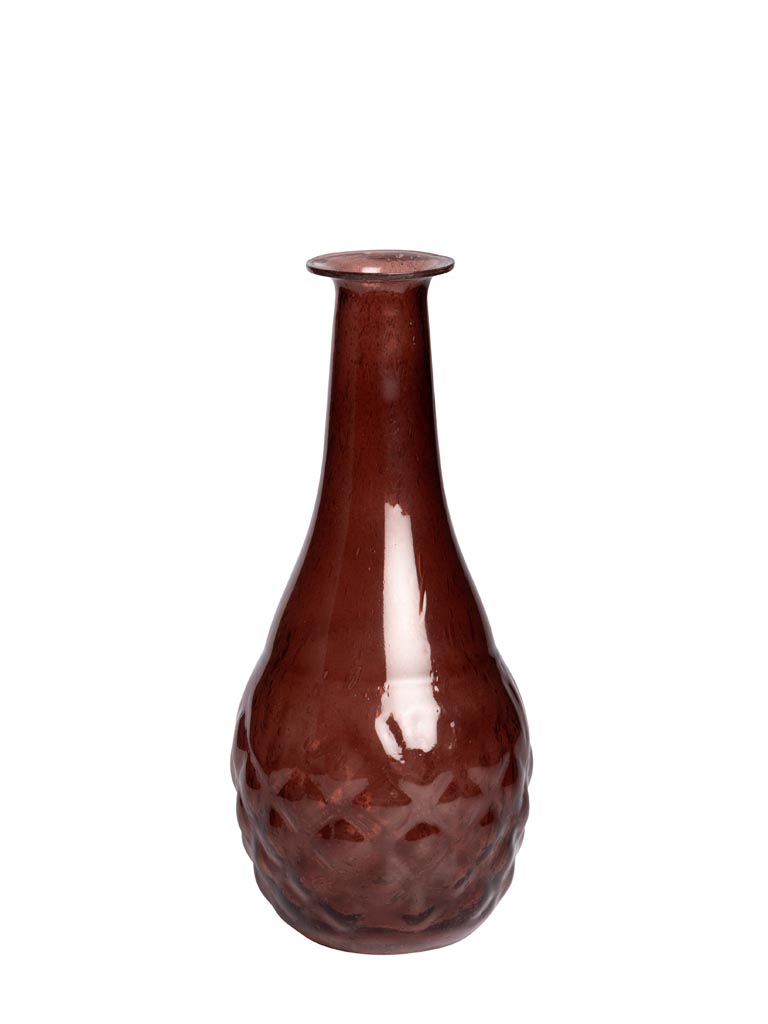 Recycled vase burgundy - 2
