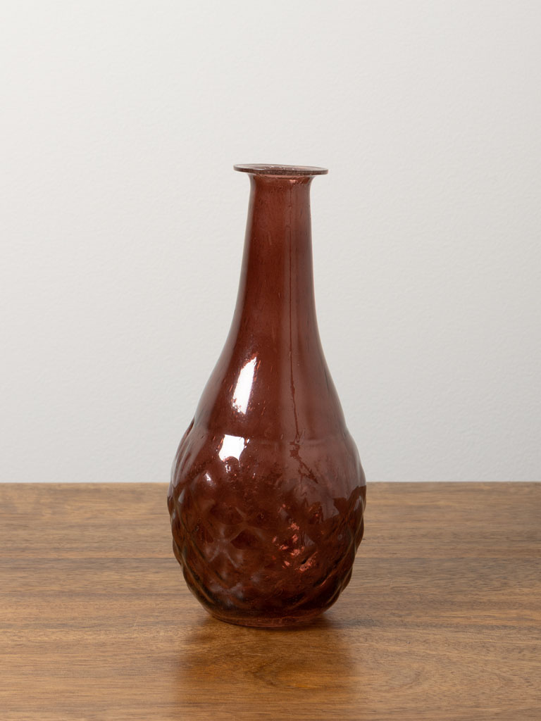 Recycled vase burgundy - 1