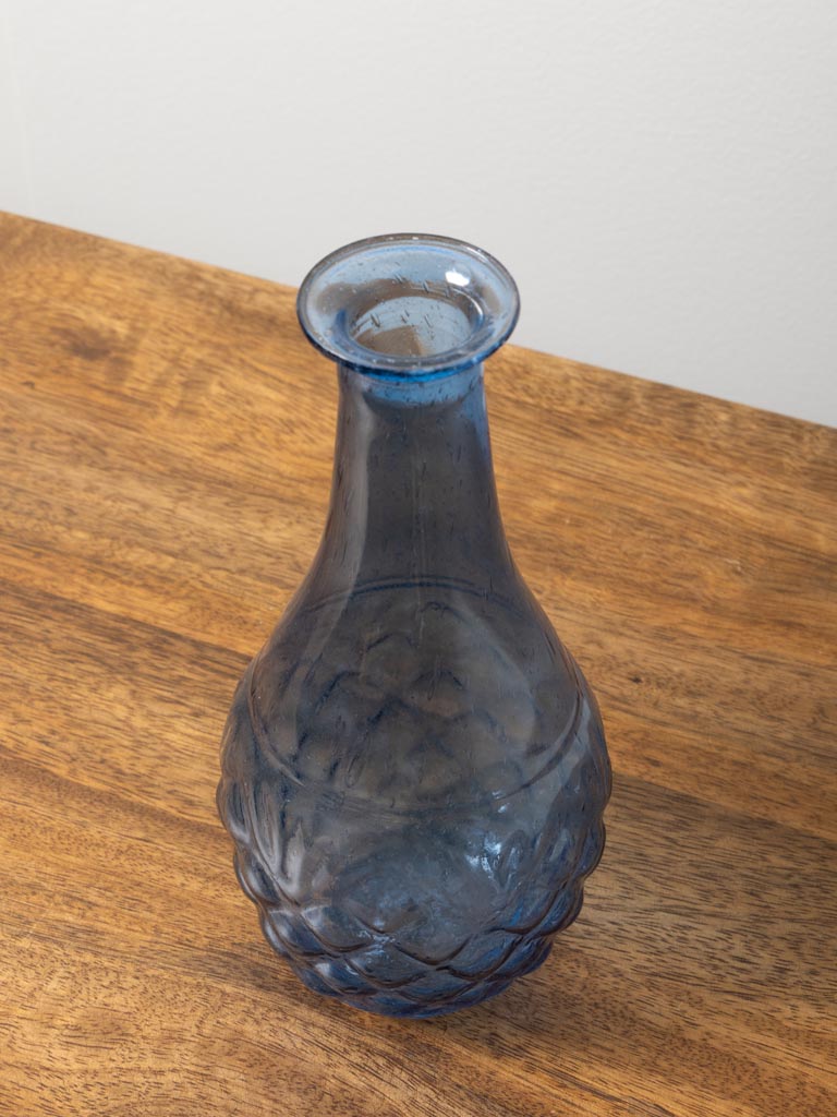Recycled vase blue - 3