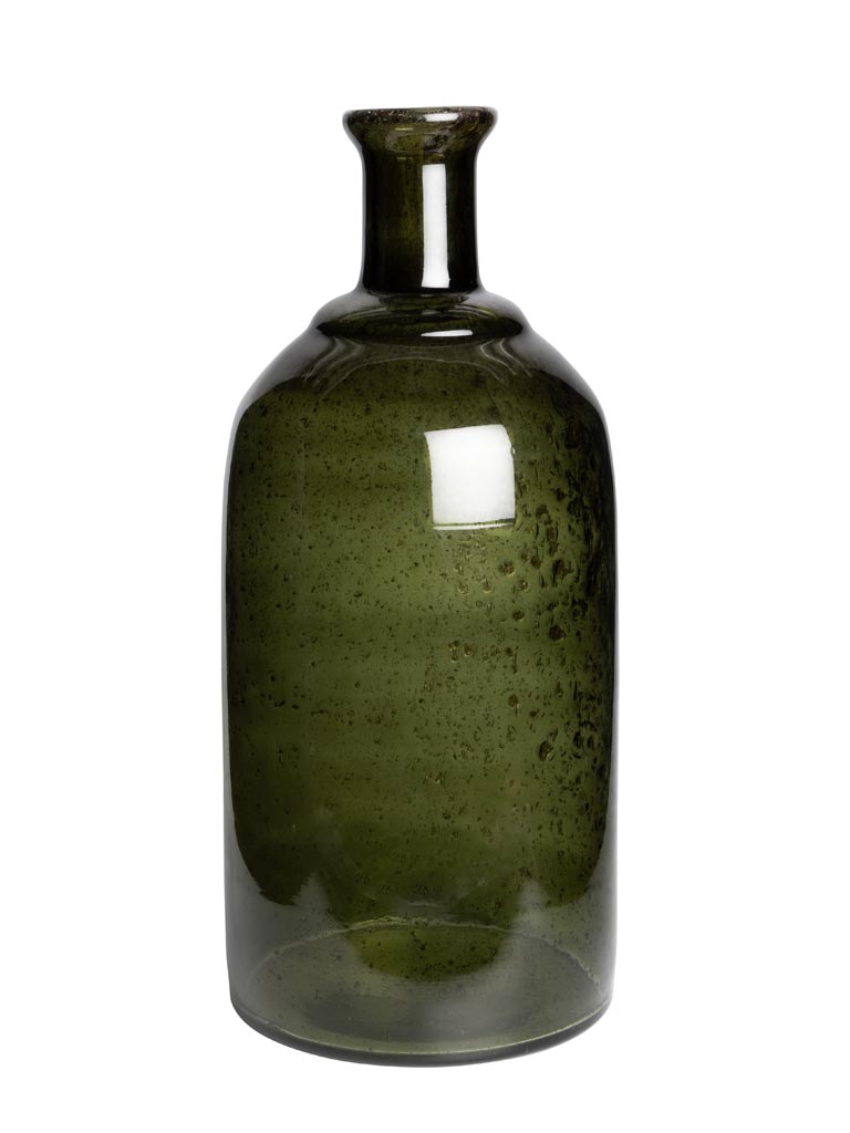Large green recycled glass bottle - 2