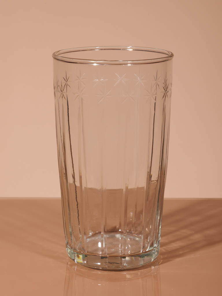Large engraved long drink glass Nuit étoilée - 1