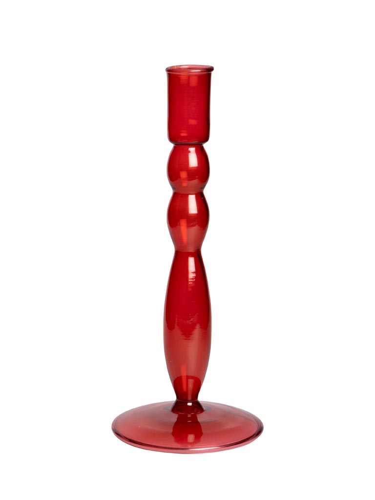 Dark pink candlestick Ondoa borosilicate - 2