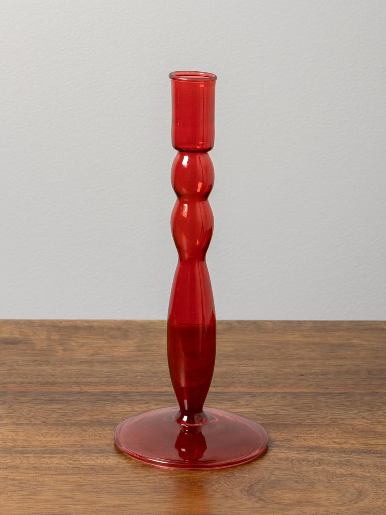 Dark pink candlestick Ondoa borosilicate - 3