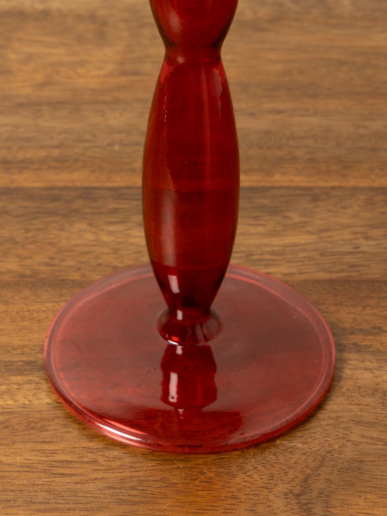 Dark pink candlestick Ondoa borosilicate - 4
