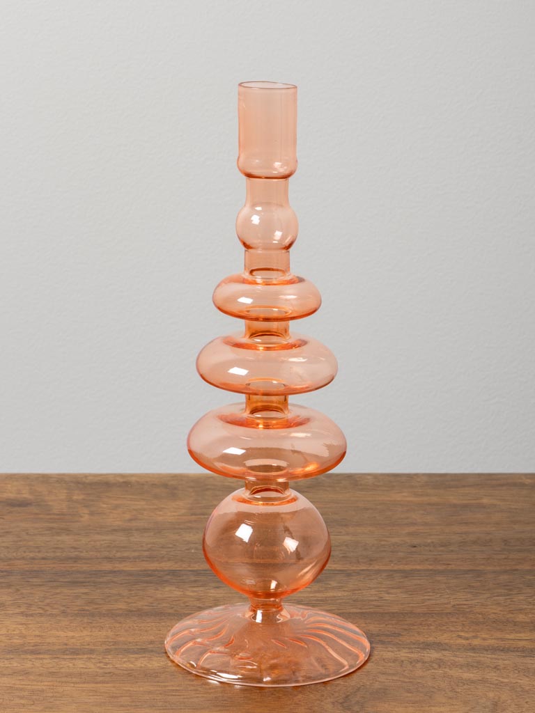 Light pink candlestick Ondoa borosilicate - 3