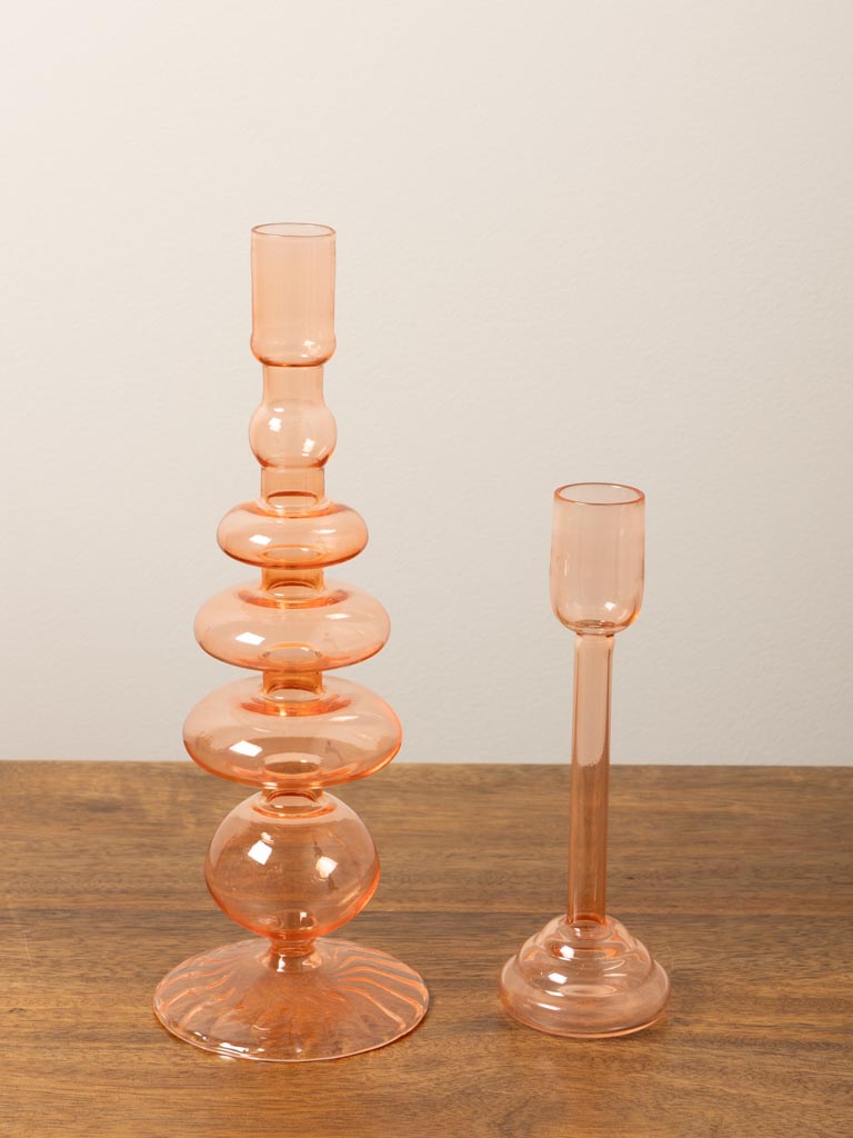 Light pink candlestick Ondoa borosilicate - 4