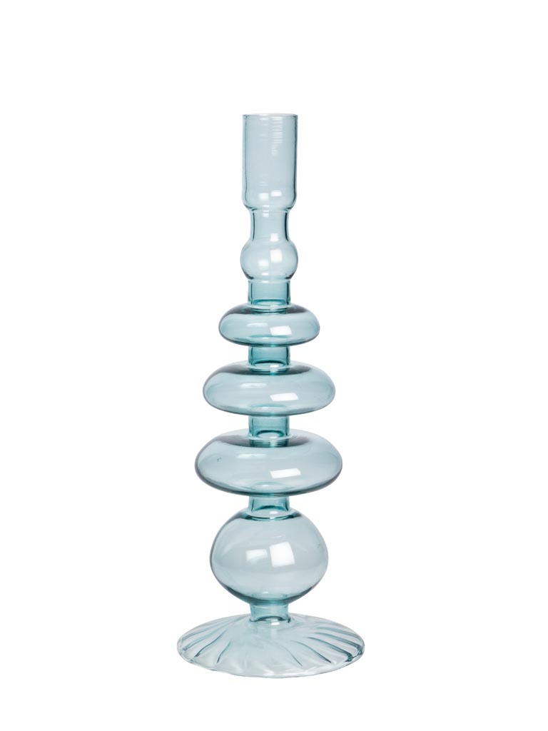 Light blue candlestick Ondoa borosilicate - 2