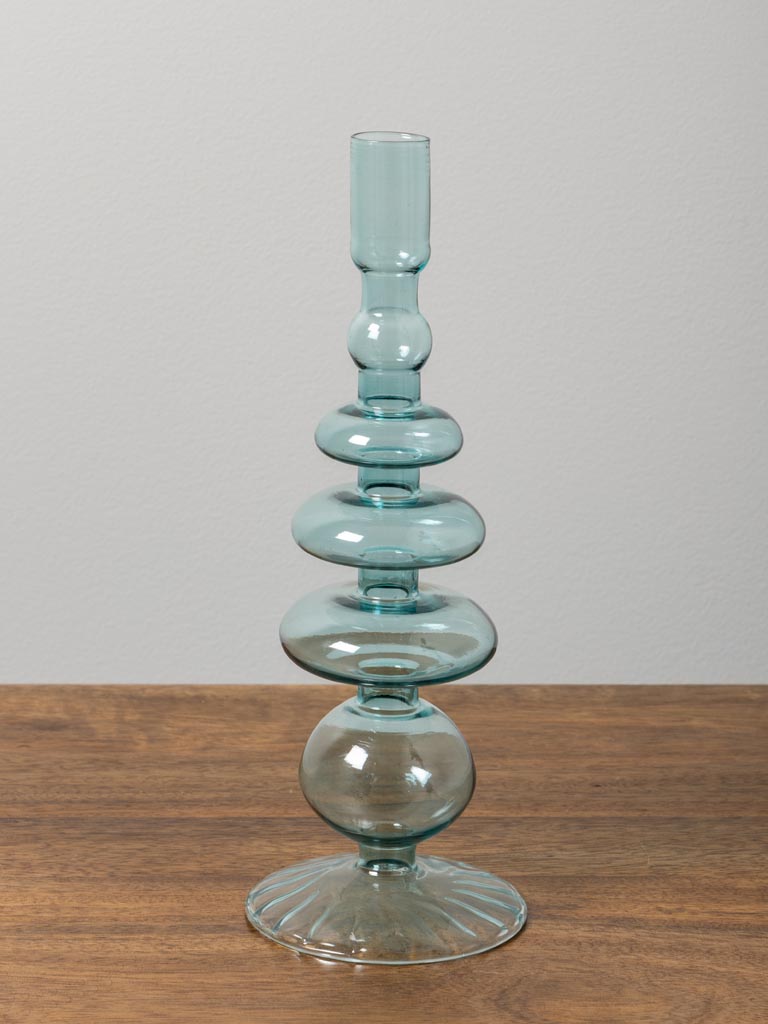 Light blue candlestick Ondoa borosilicate - 3