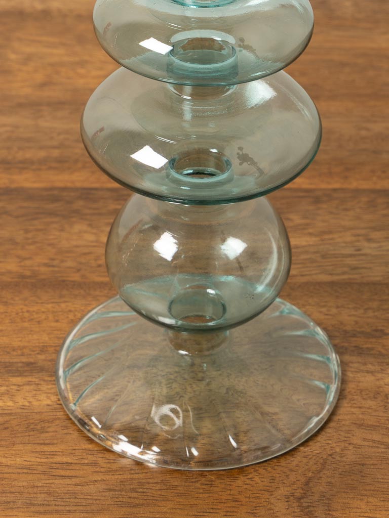 Bougeoir turquoise Ondoa borosilicate - 5