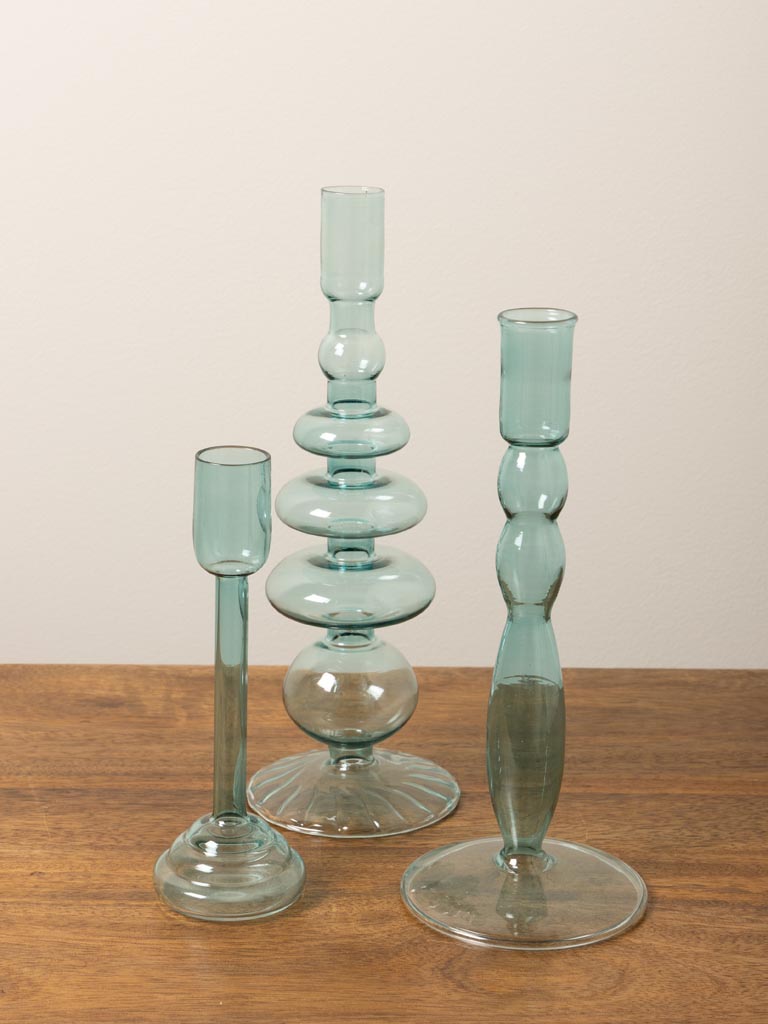 Bougeoir turquoise Ondoa borosilicate - 4