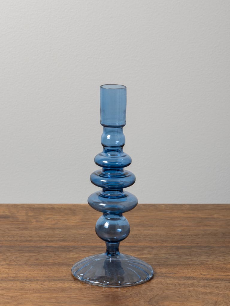 Dark blue candlestick Ondoa borosilicate - 3