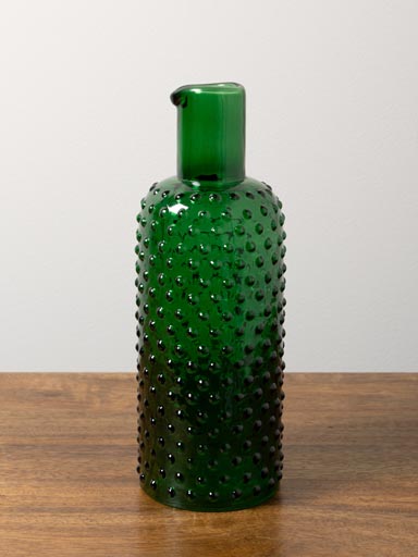 Dotted green carafe with stopper