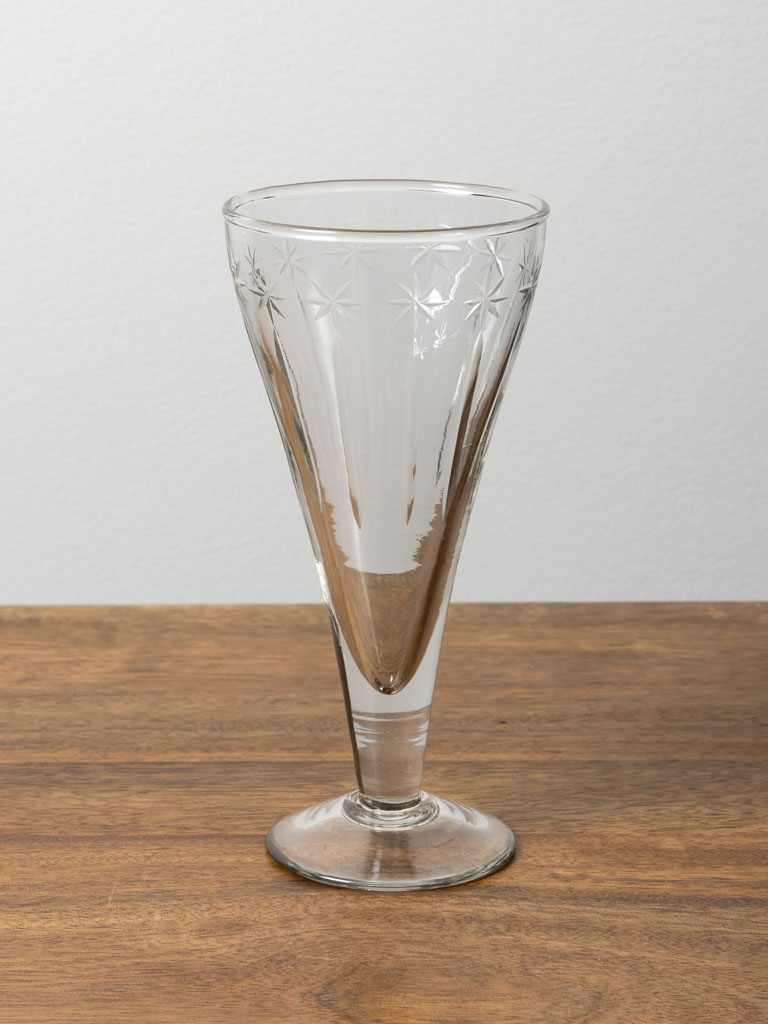 Large engraved wine glass Nuit Etoilée - 1
