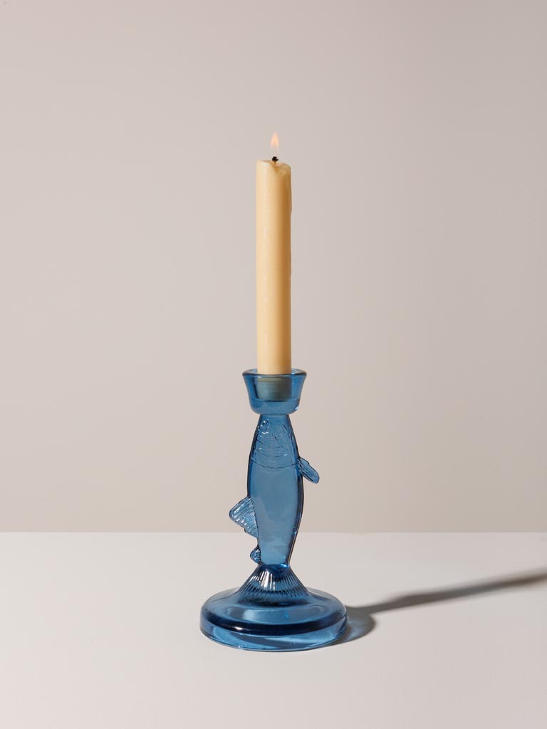 Fish candlestick blue - 1