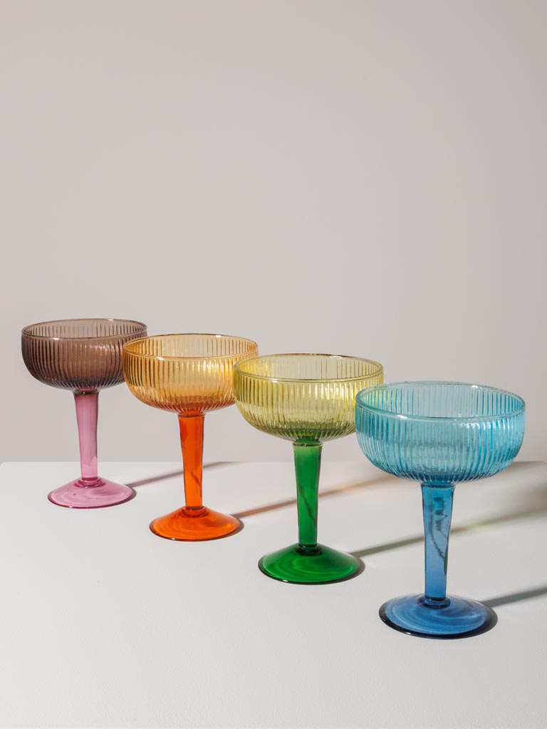 Verre à cocktail bicolore pourpre - 4