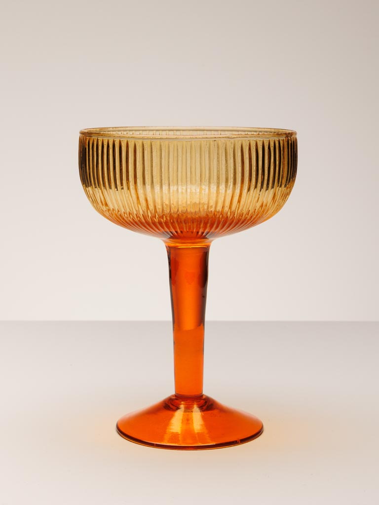Verre à cocktail bicolore orange - 1